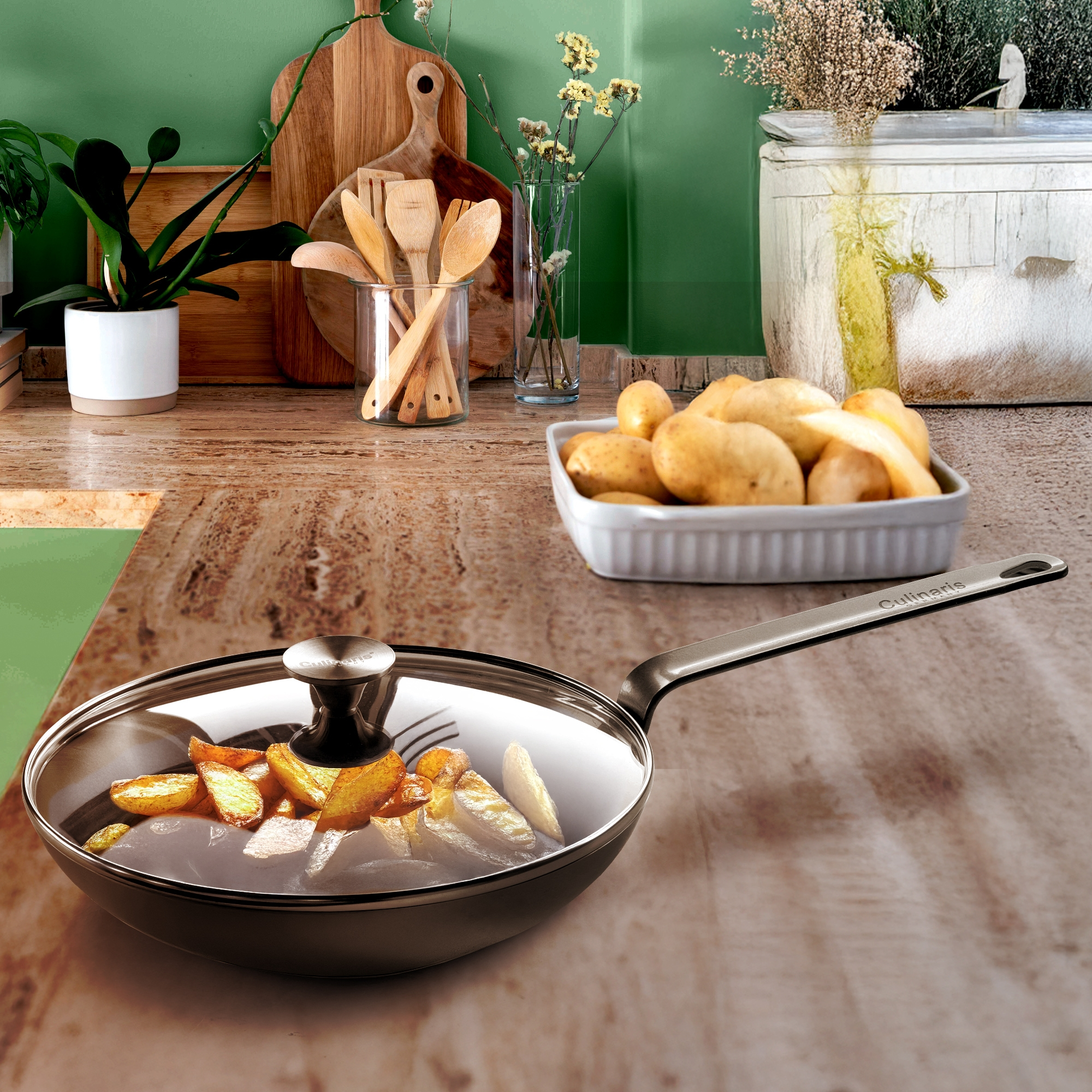 Glasdeckel - für Eisenpfanne Fierro Classico - 28 cm | Culinaris