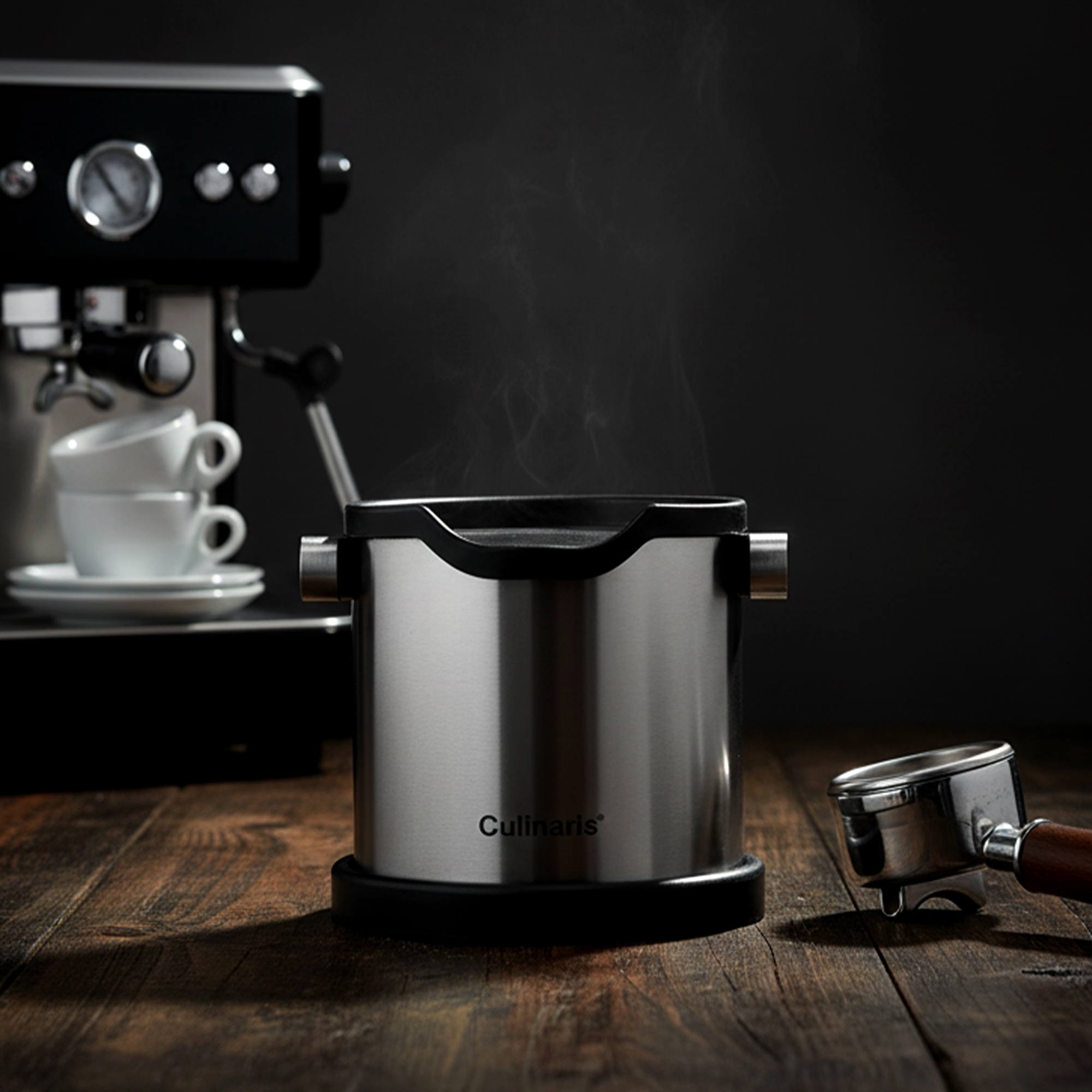 Espresso Knock Box - stainless steel matt | Culinaris