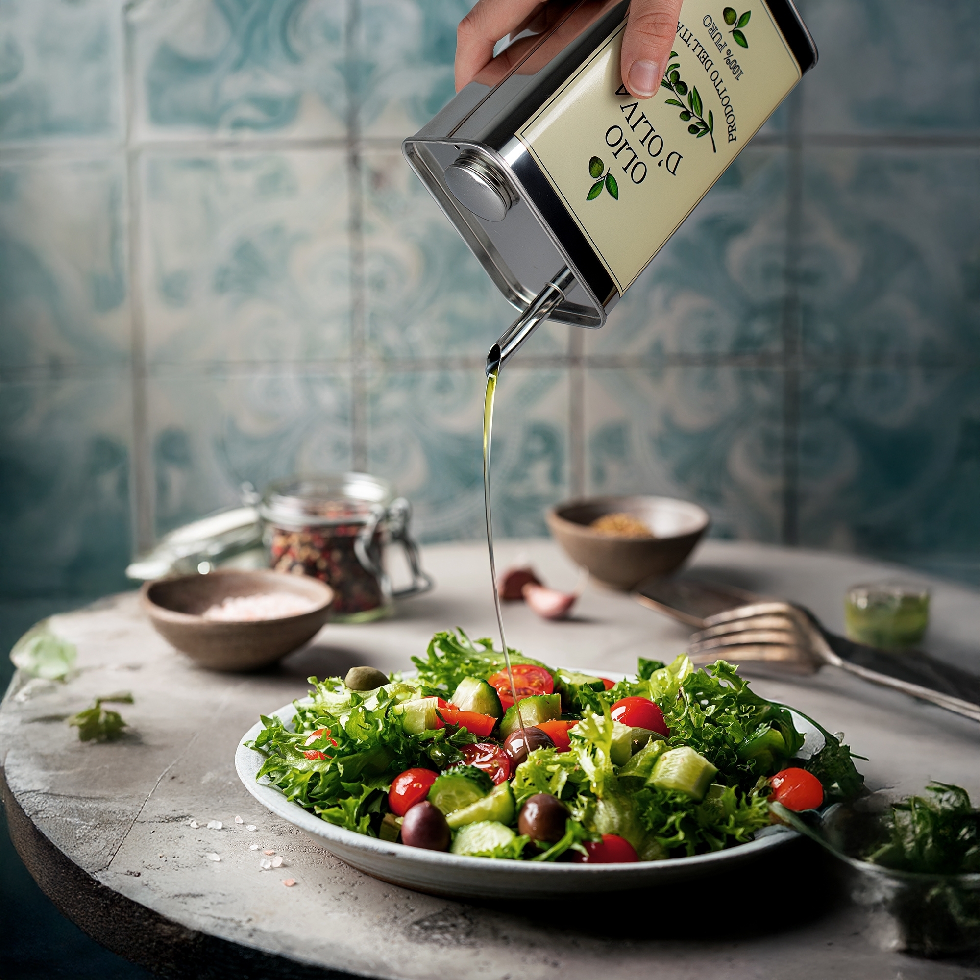 Oil can – Cream - 1000 ml | Culinaris