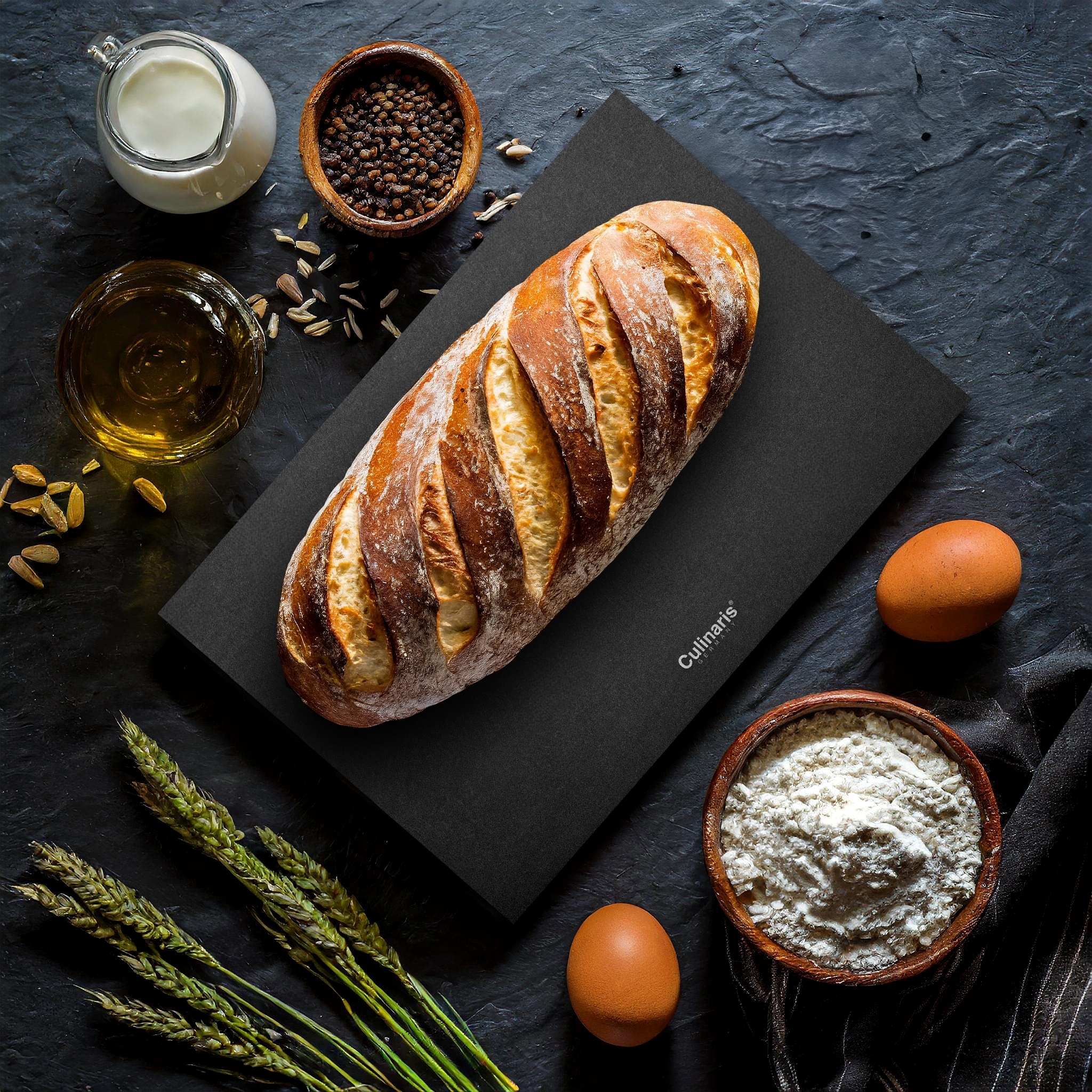 Cutting board NERO - 30 x 20 x 0,7 cm | Culinaris