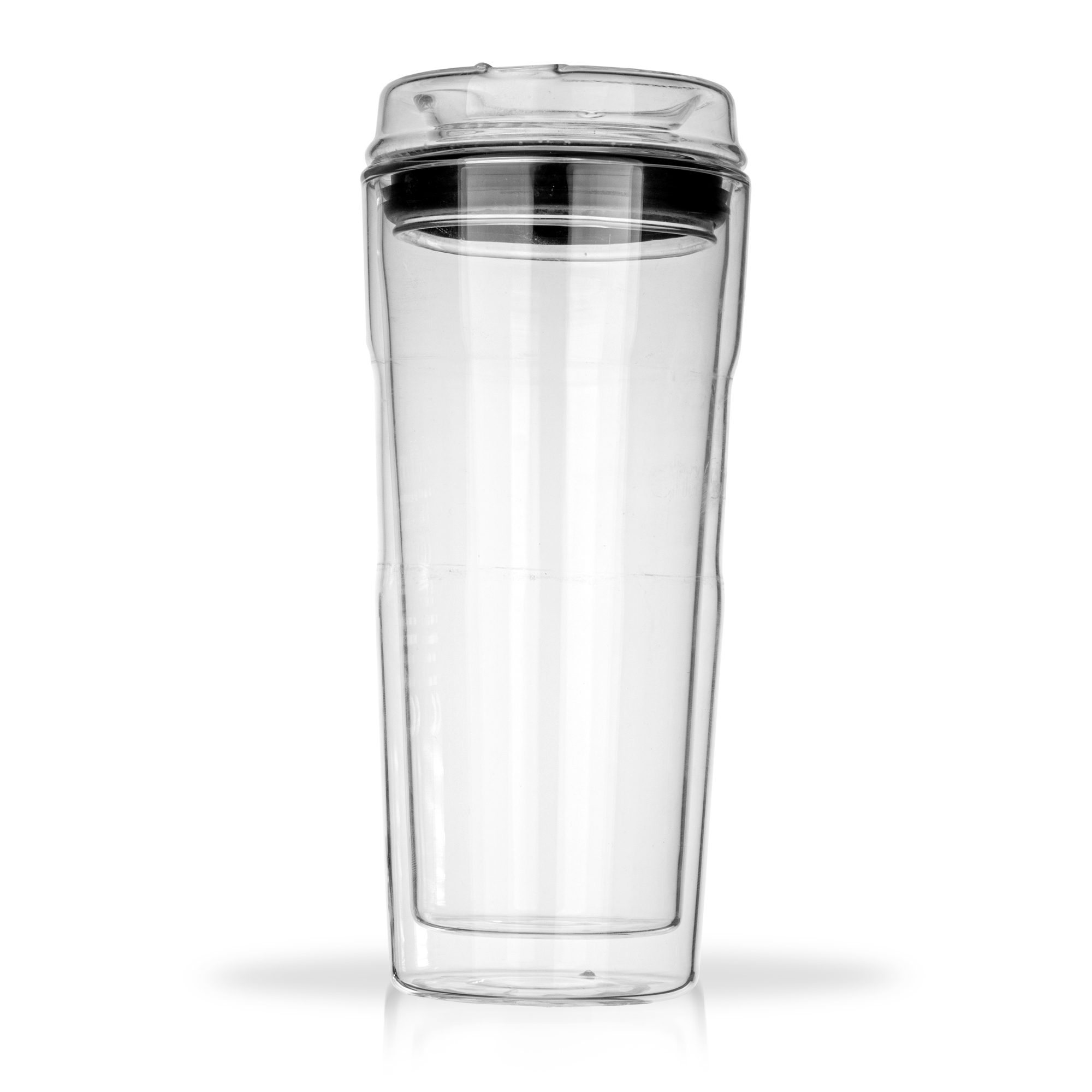 Glass mug - portare - 420 ml - black | Culinaris