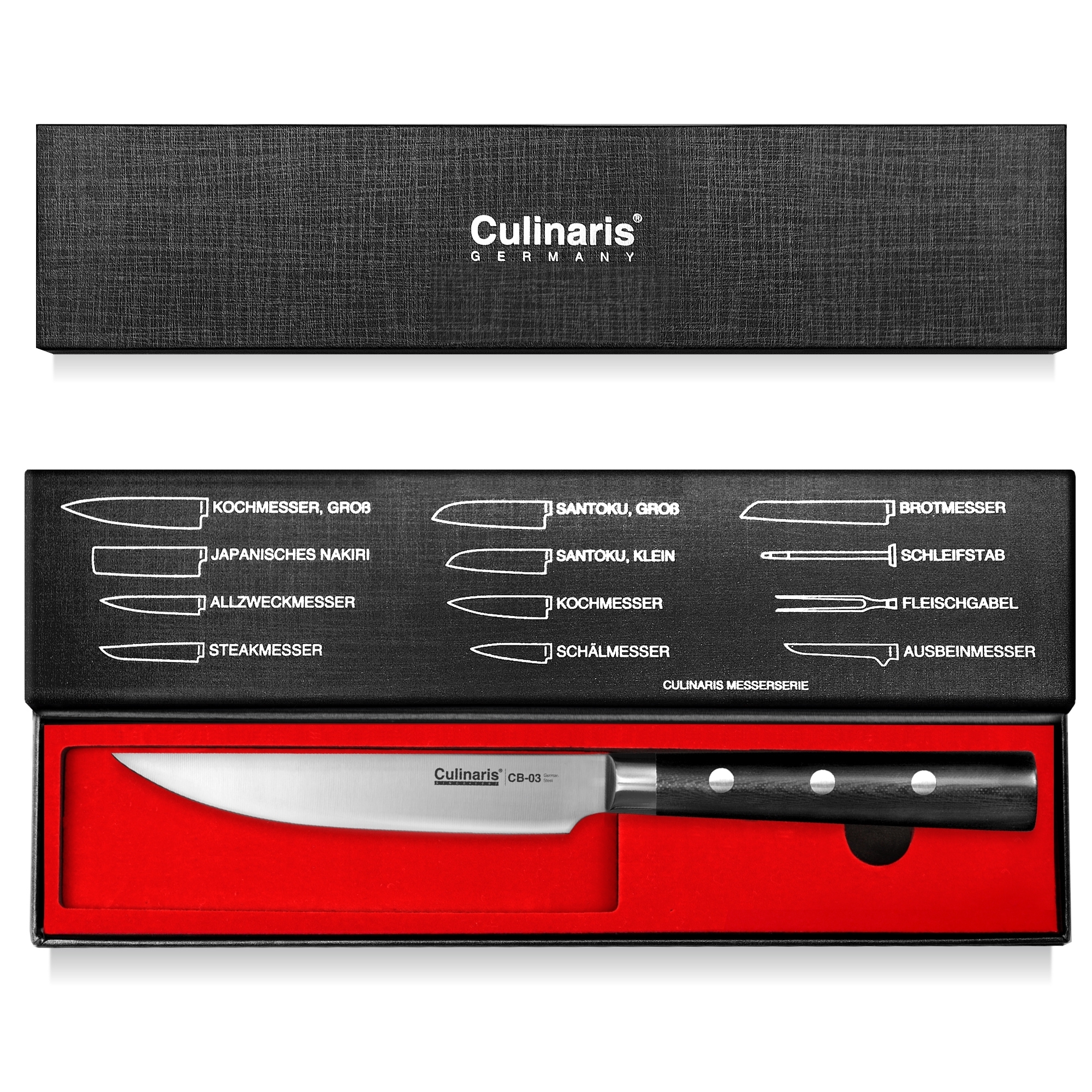 Steakmesser - Black Serie - 13,5 cm - CB-03 | Culinaris