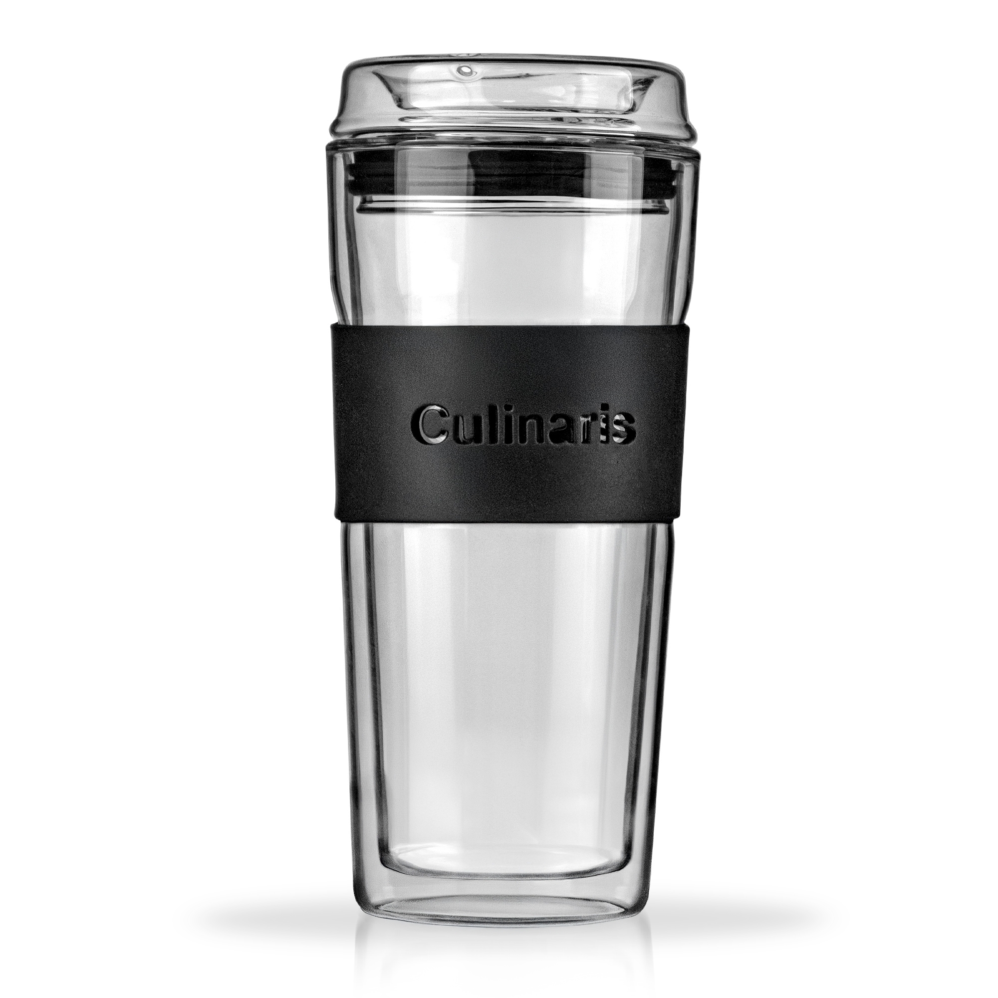 Glass mug - portare - 420 ml - black | Culinaris