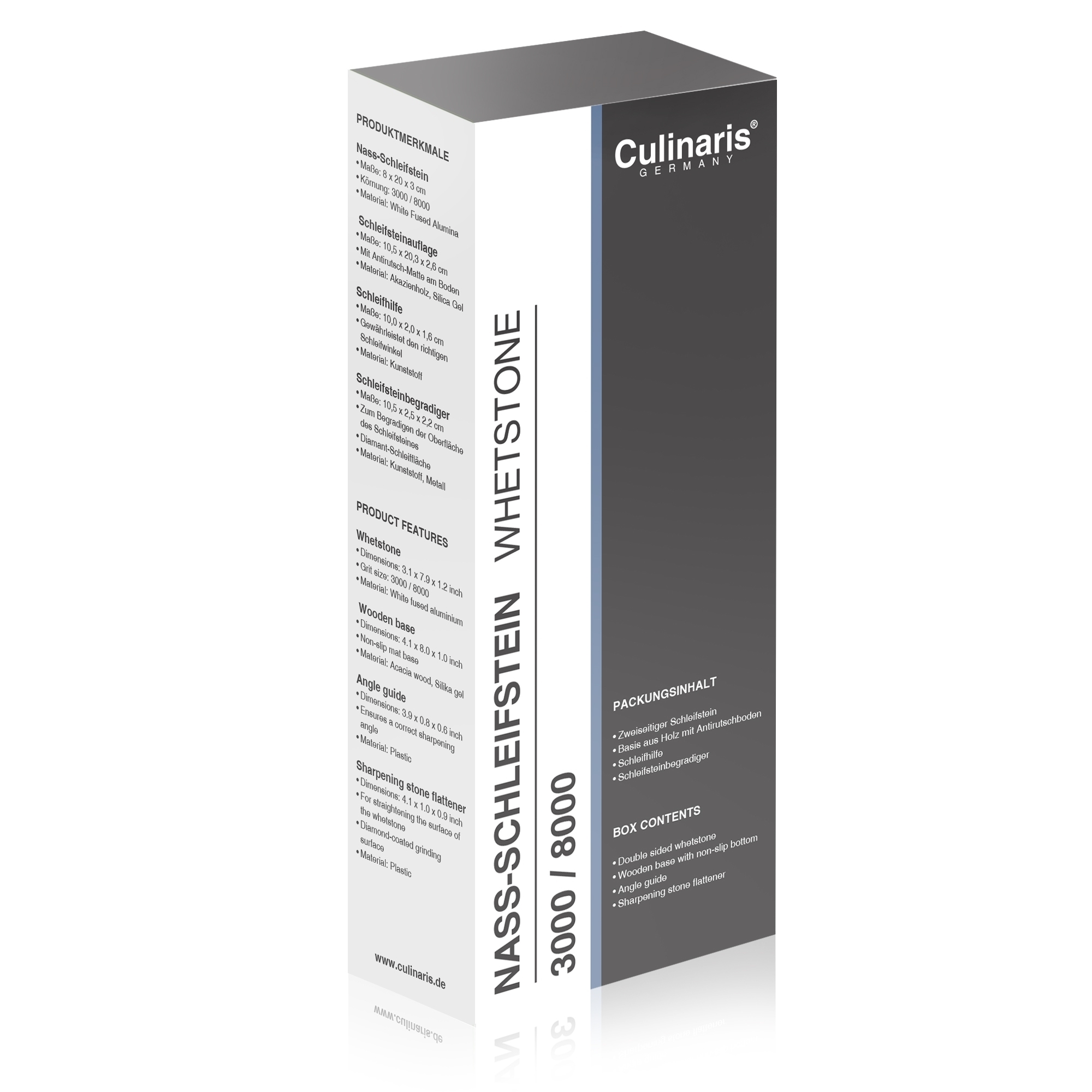 Wet whetstone - 3000/8000 - 5-piece set | Culinaris