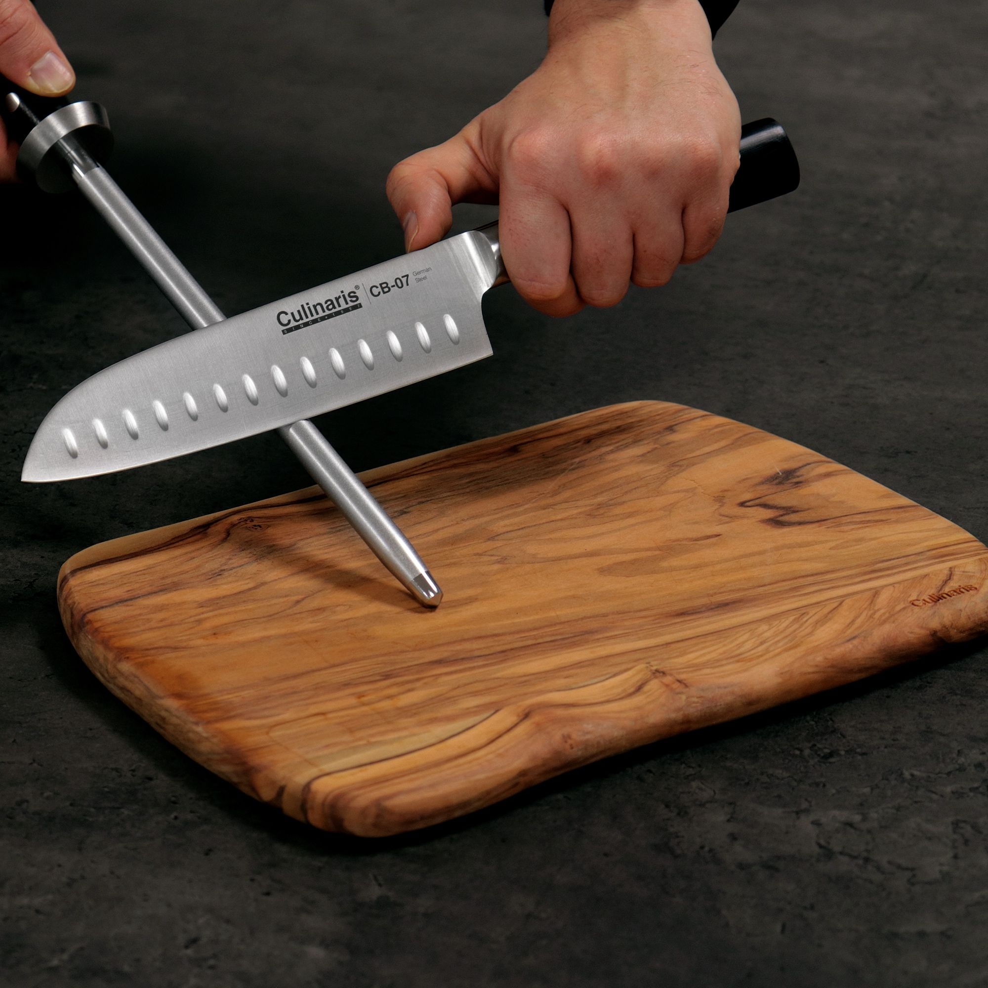 Sharpening rod - Black Series - 23 cm - CB-12 | Culinaris