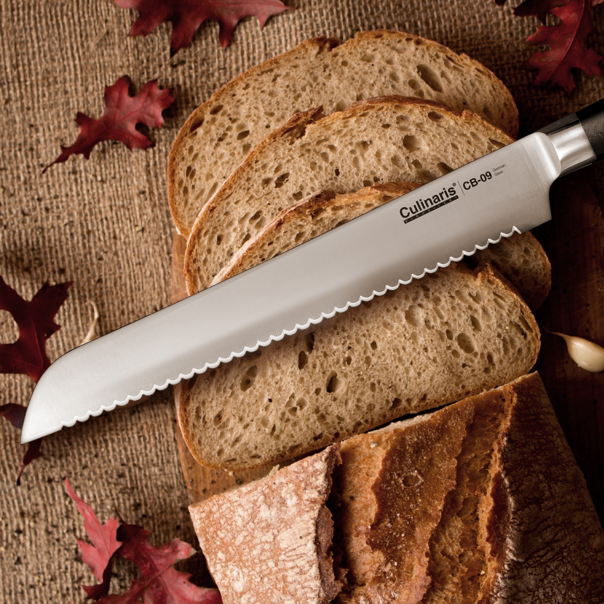 Bread knife - Black series - 25 cm - CB-09 | Culinaris