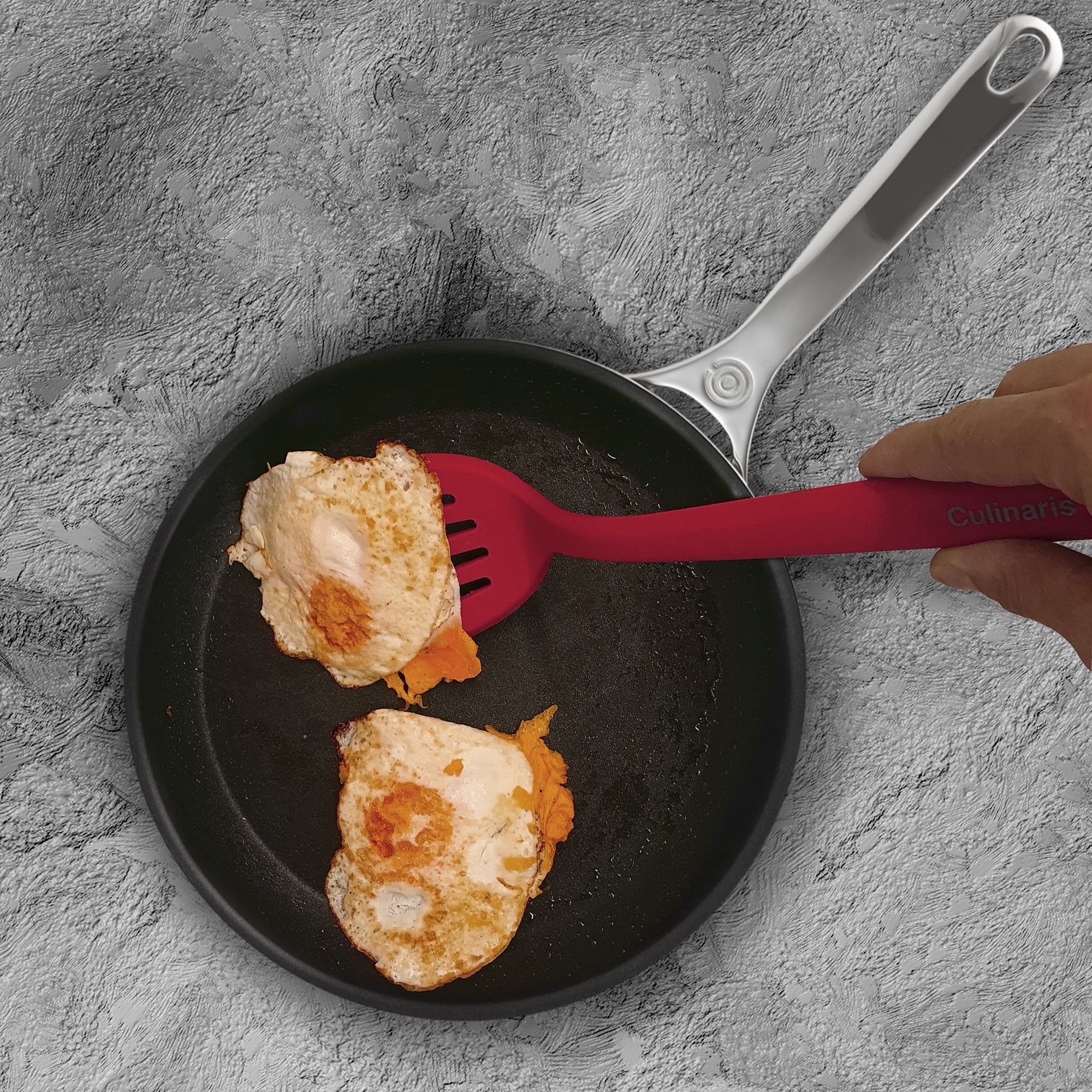 Slotted turner - silicone - red | Culinaris