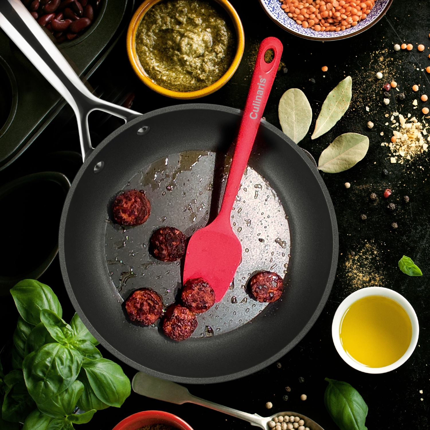 Flex spoon - silicone - red | Culinaris