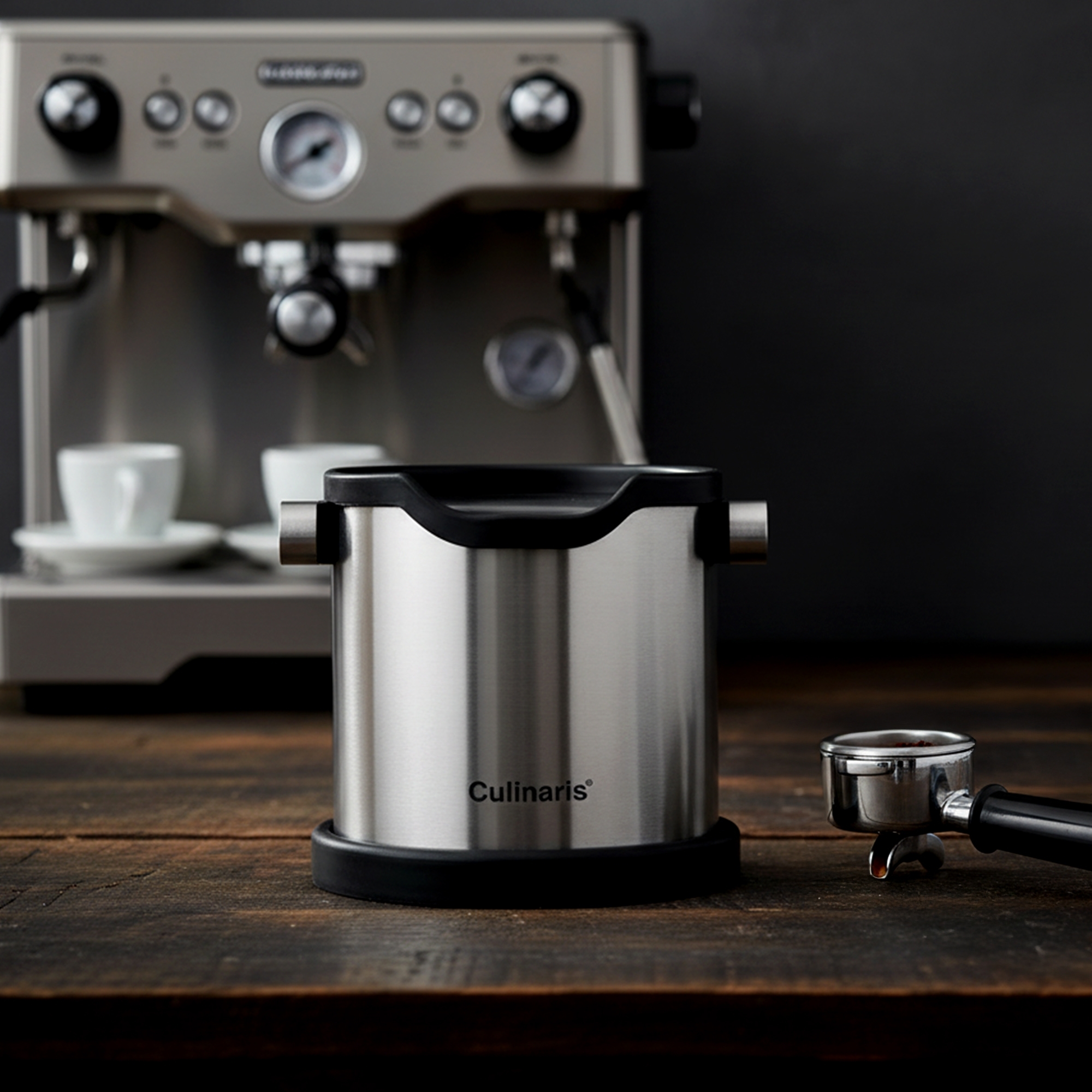 Espresso Knock Box - stainless steel matt | Culinaris