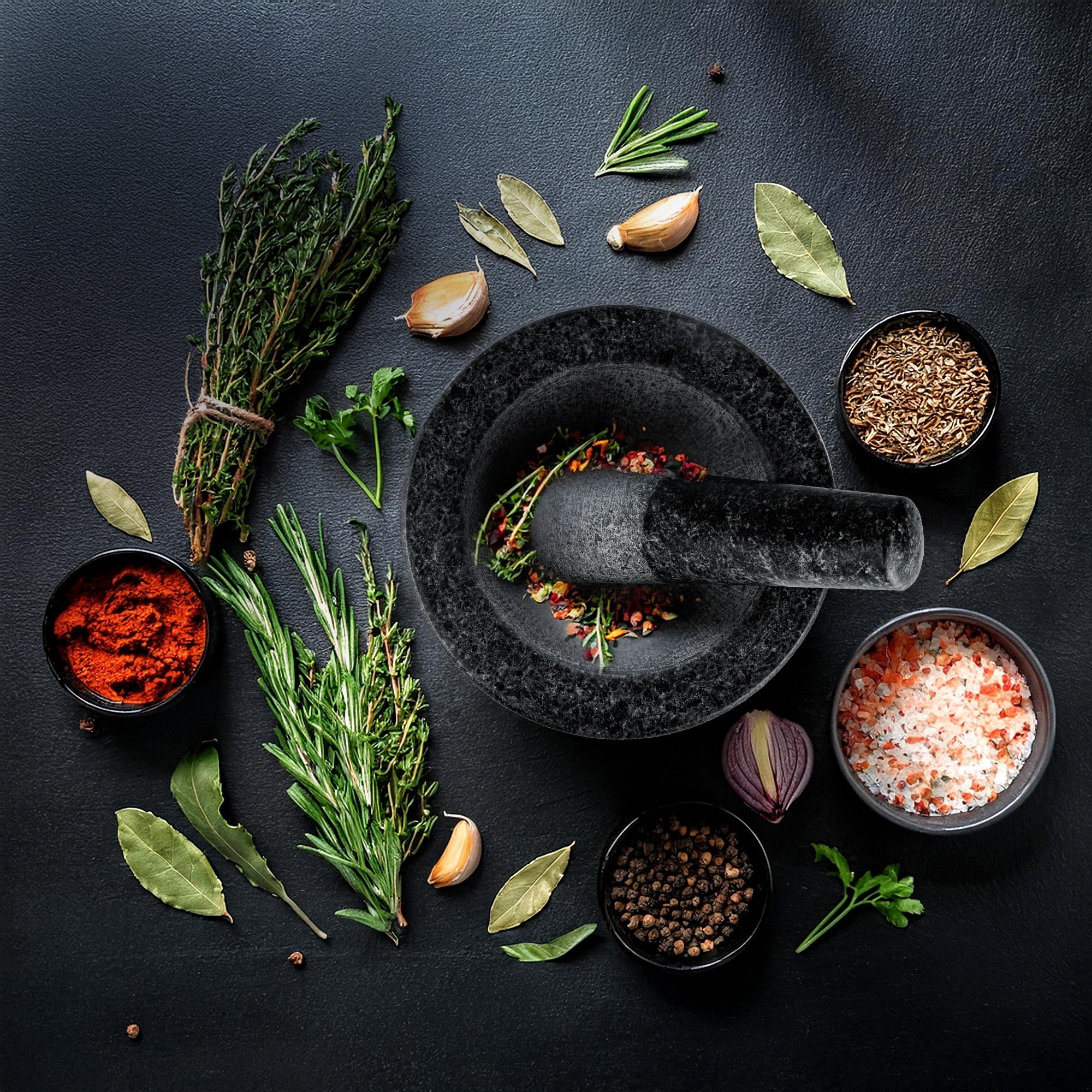 Mortar & pestle - Granito - small | Culinaris