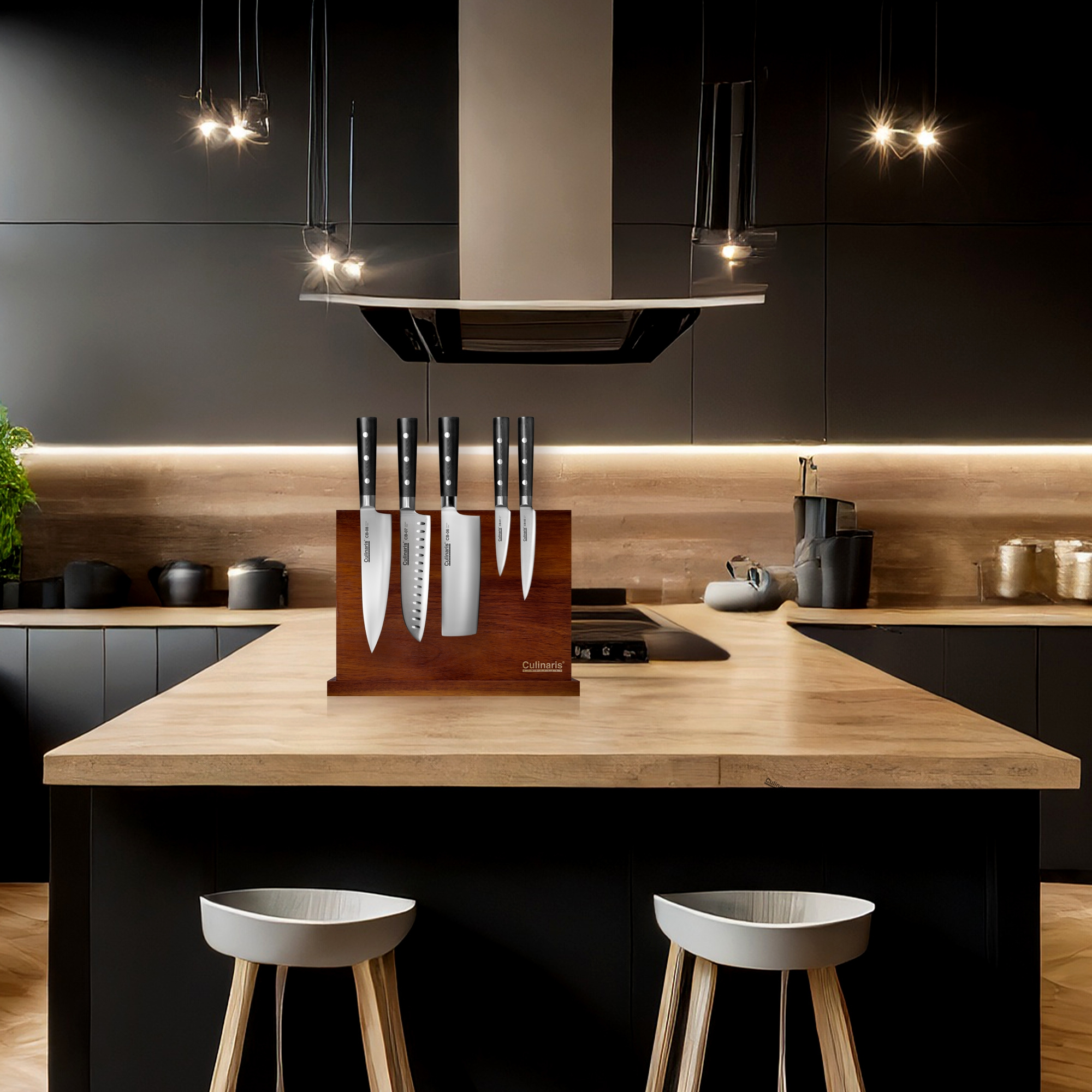 Santoku large - Black Serie - 18 cm - CB-07 | Culinaris