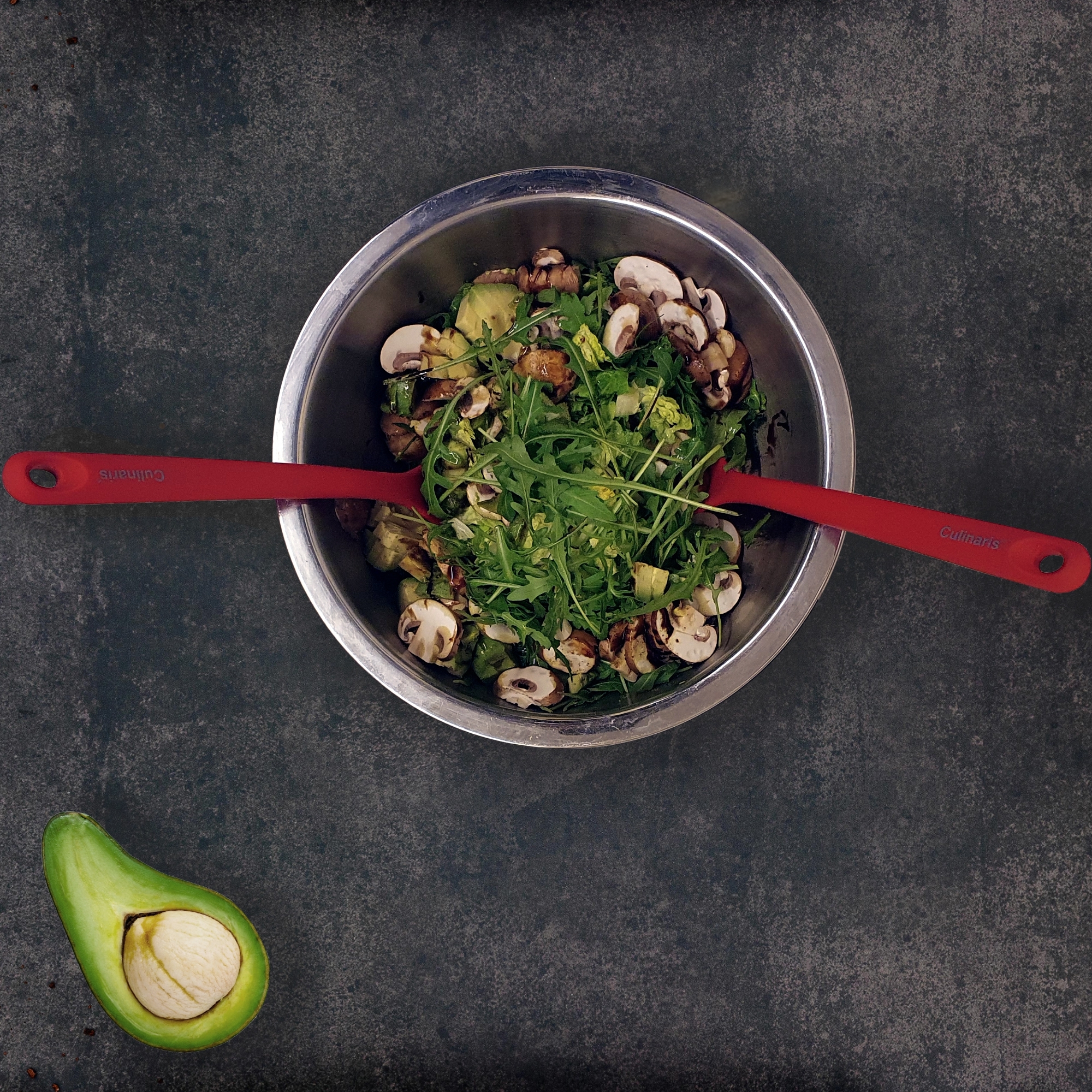 Serving spoon - silicone - red | Culinaris