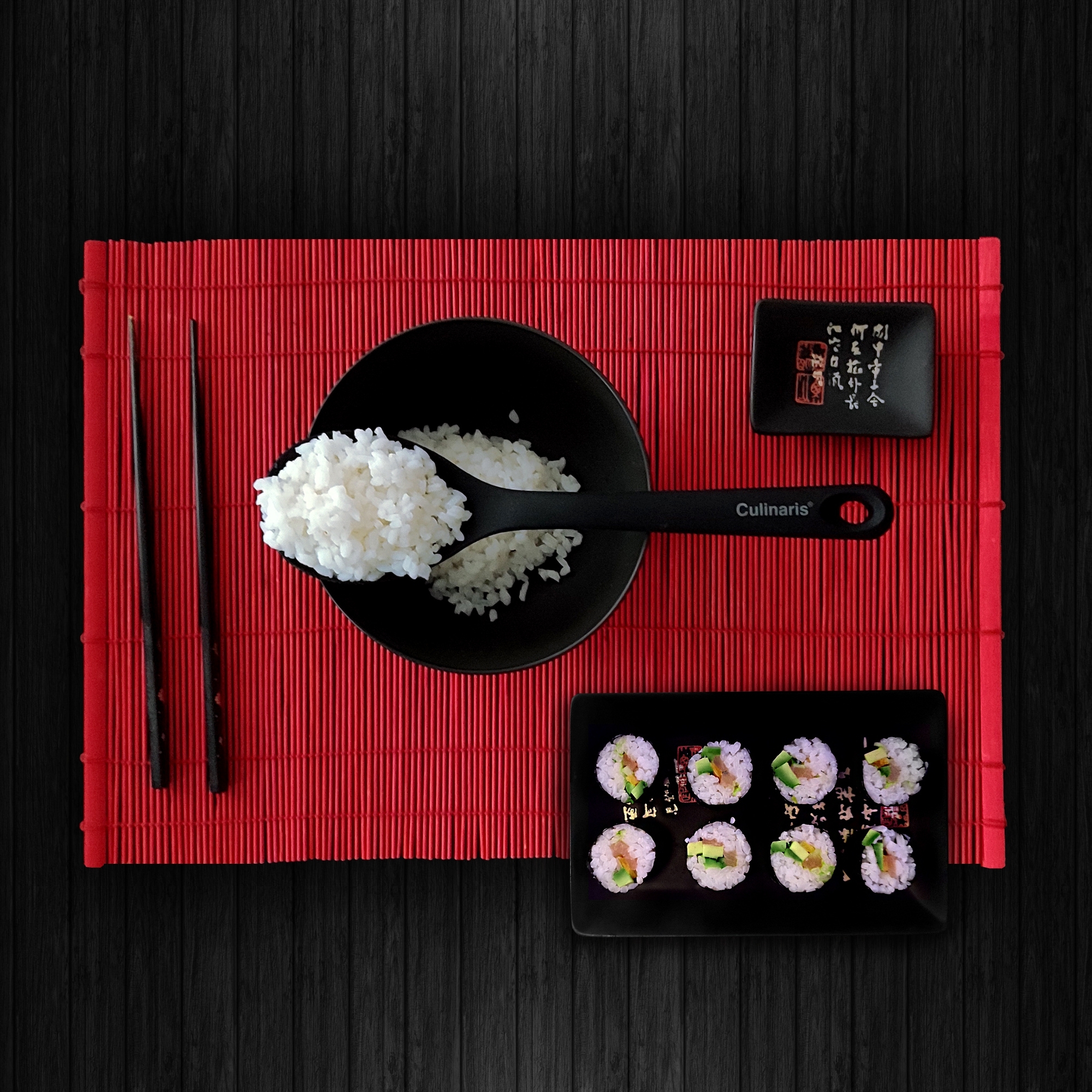 Rice spoon / salad spoon - silicone - red | Culinaris