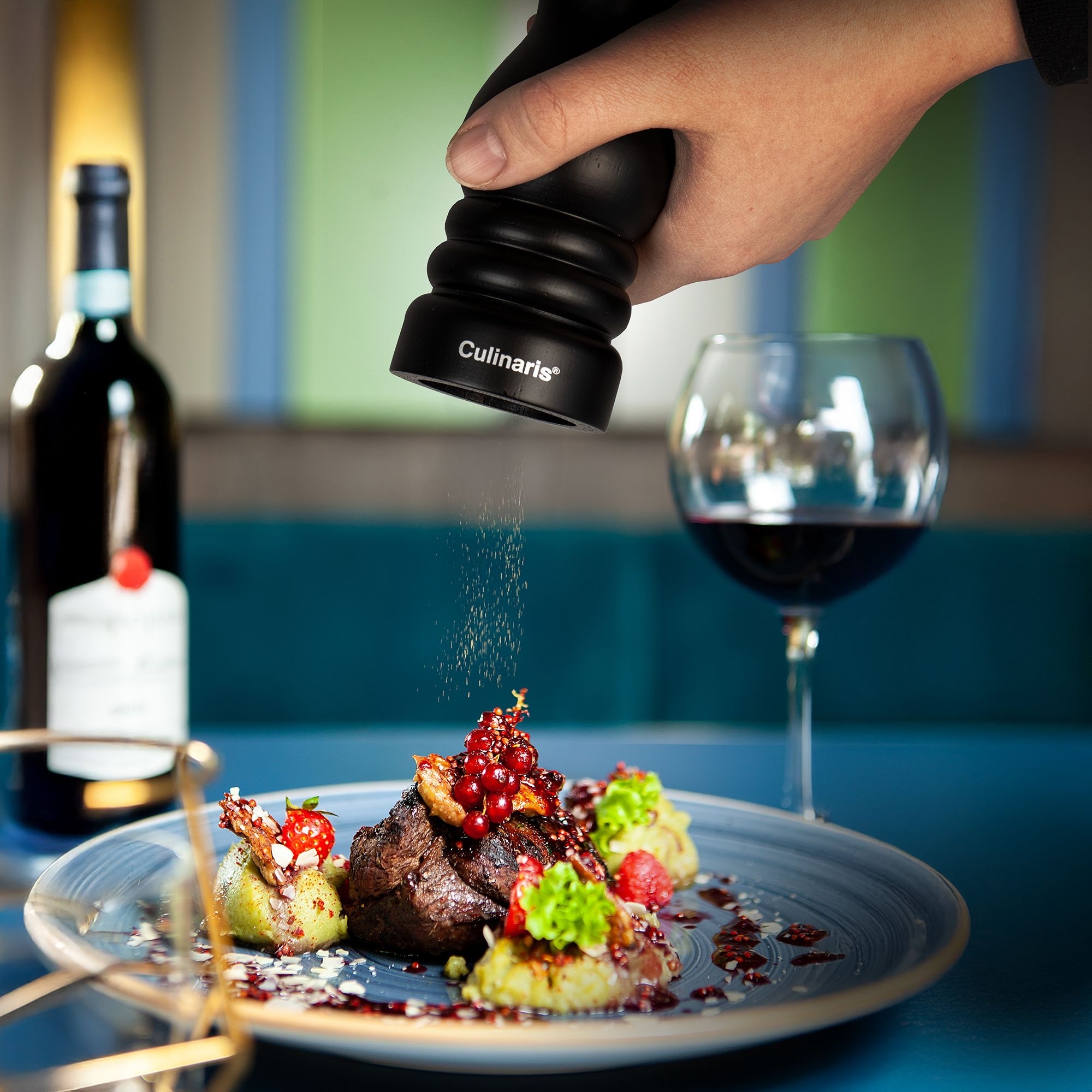 Pepper mill - Molina - 18 cm - black | Culinaris