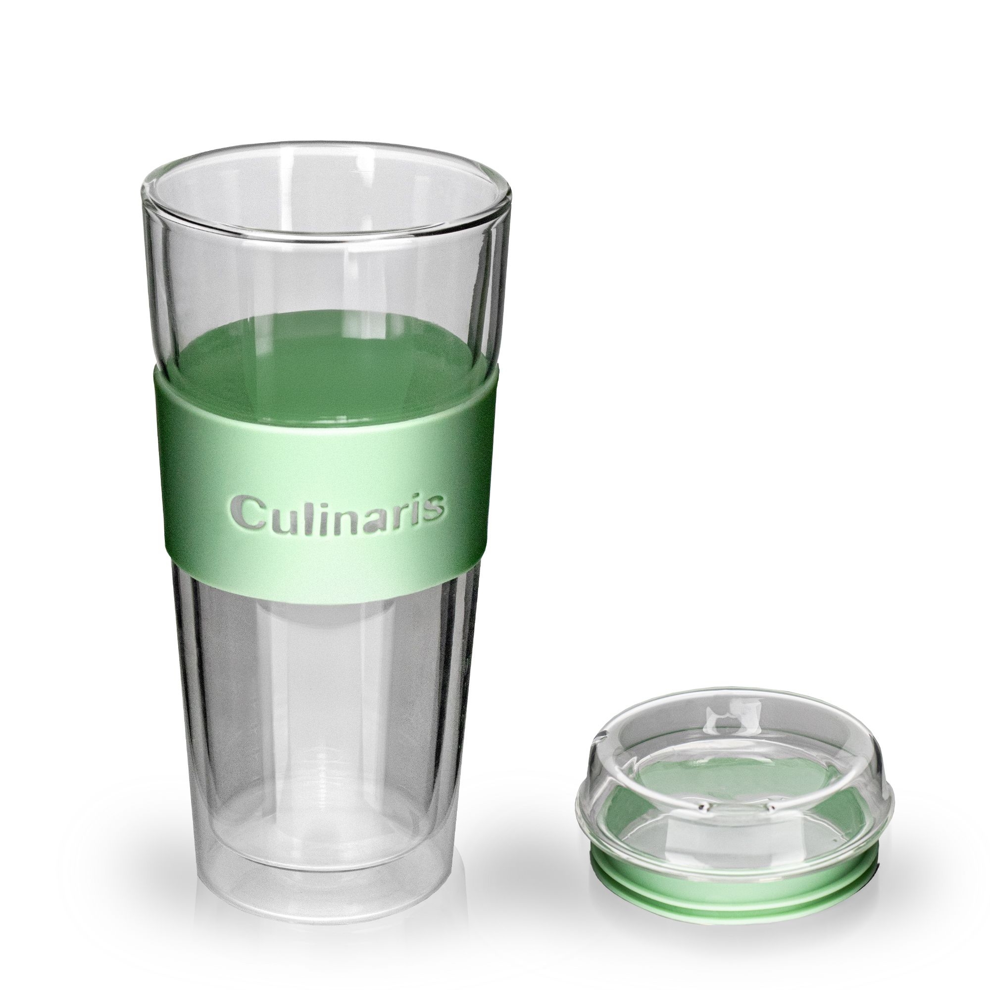 Glass mug - portare - 420 ml - mint | Culinaris