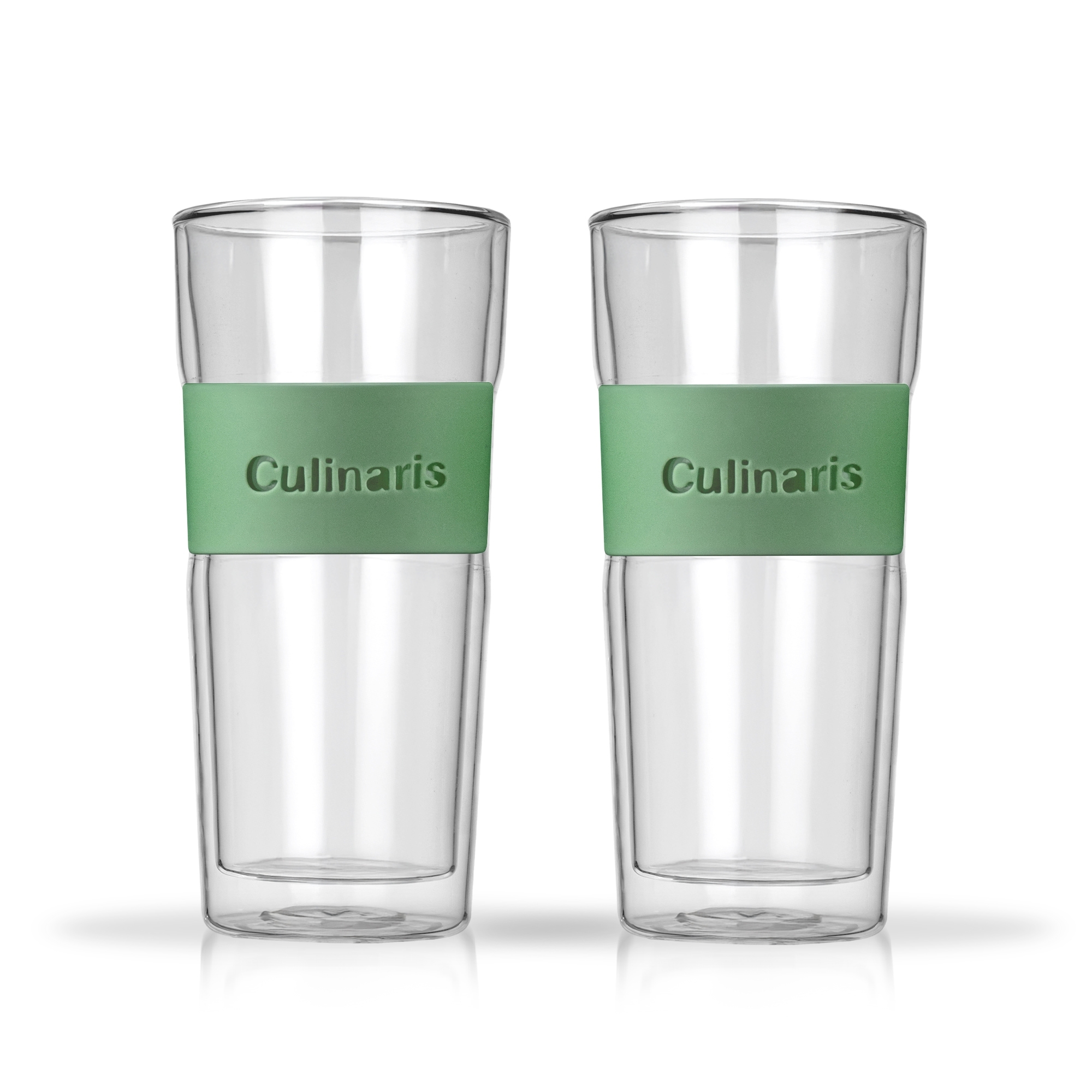 Doppelwandiges 2er Glasset - Portare - 420 ml - Becher - mint | Culinaris