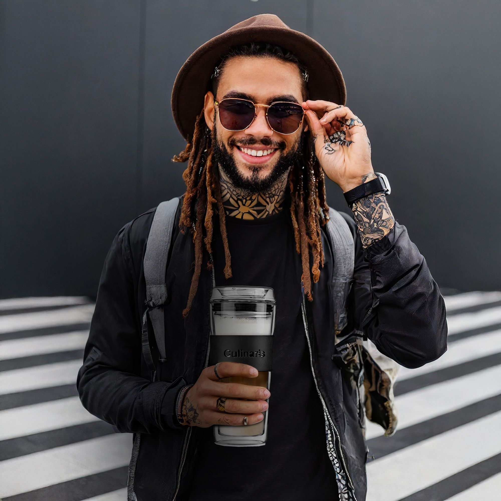 Glasmug - Portare - 420 ml - schwarz | Culinaris