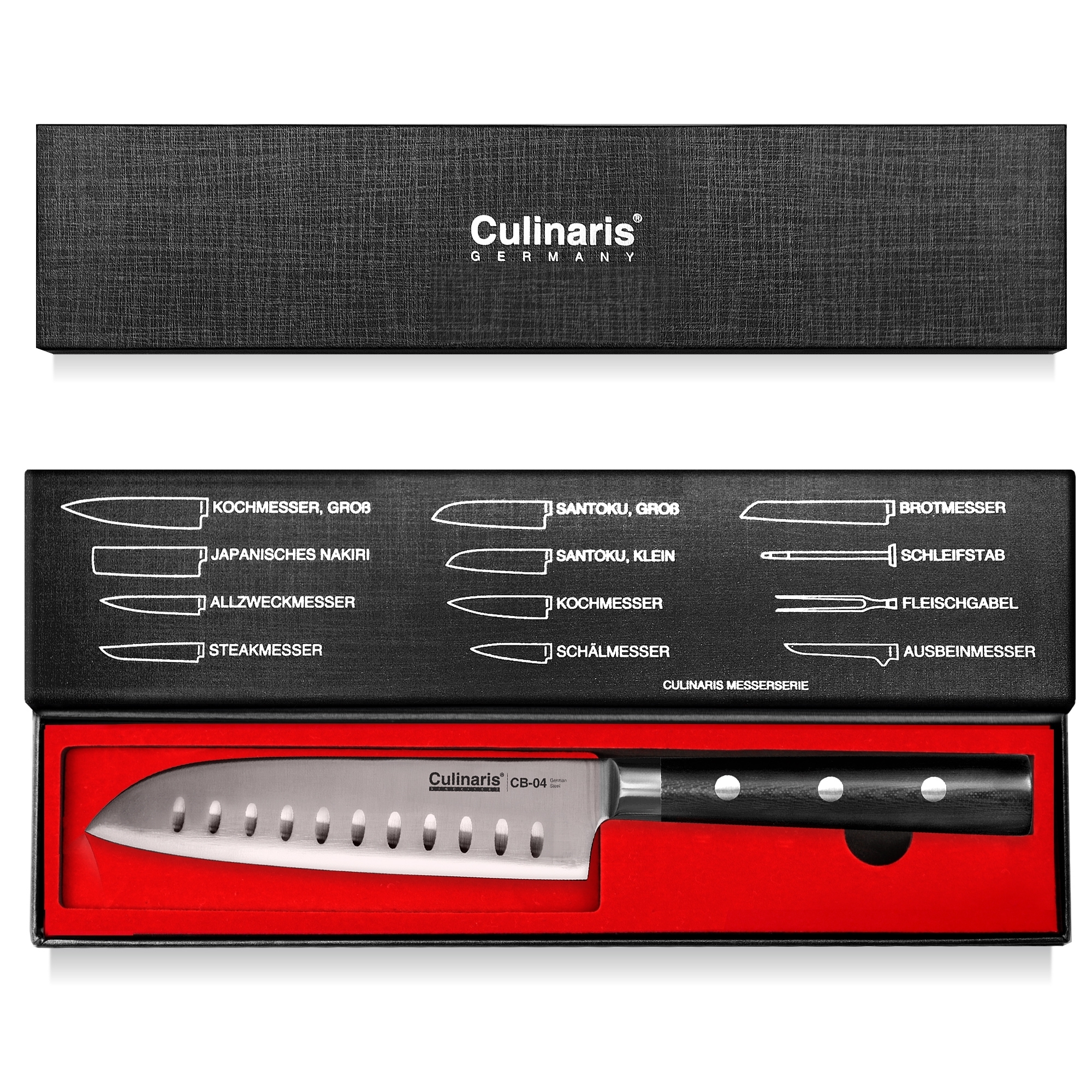 Santoku klein - Black Serie - 13 cm - CB-04 | Culinaris
