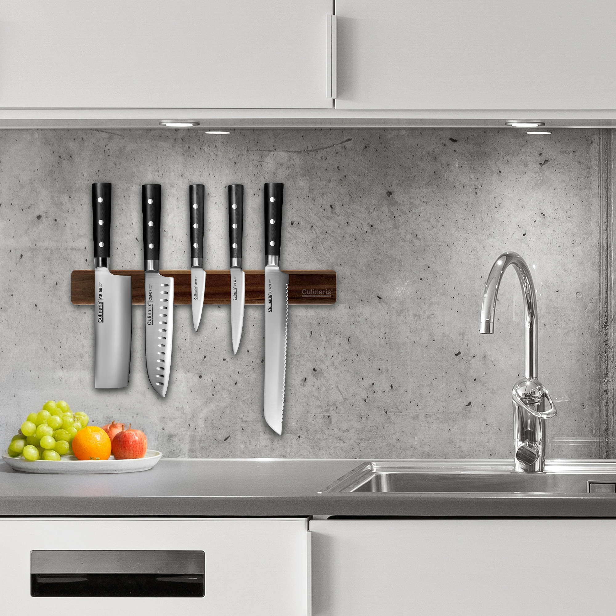 Magnetleiste - Walnuss, 50 cm - CB-15 | Culinaris