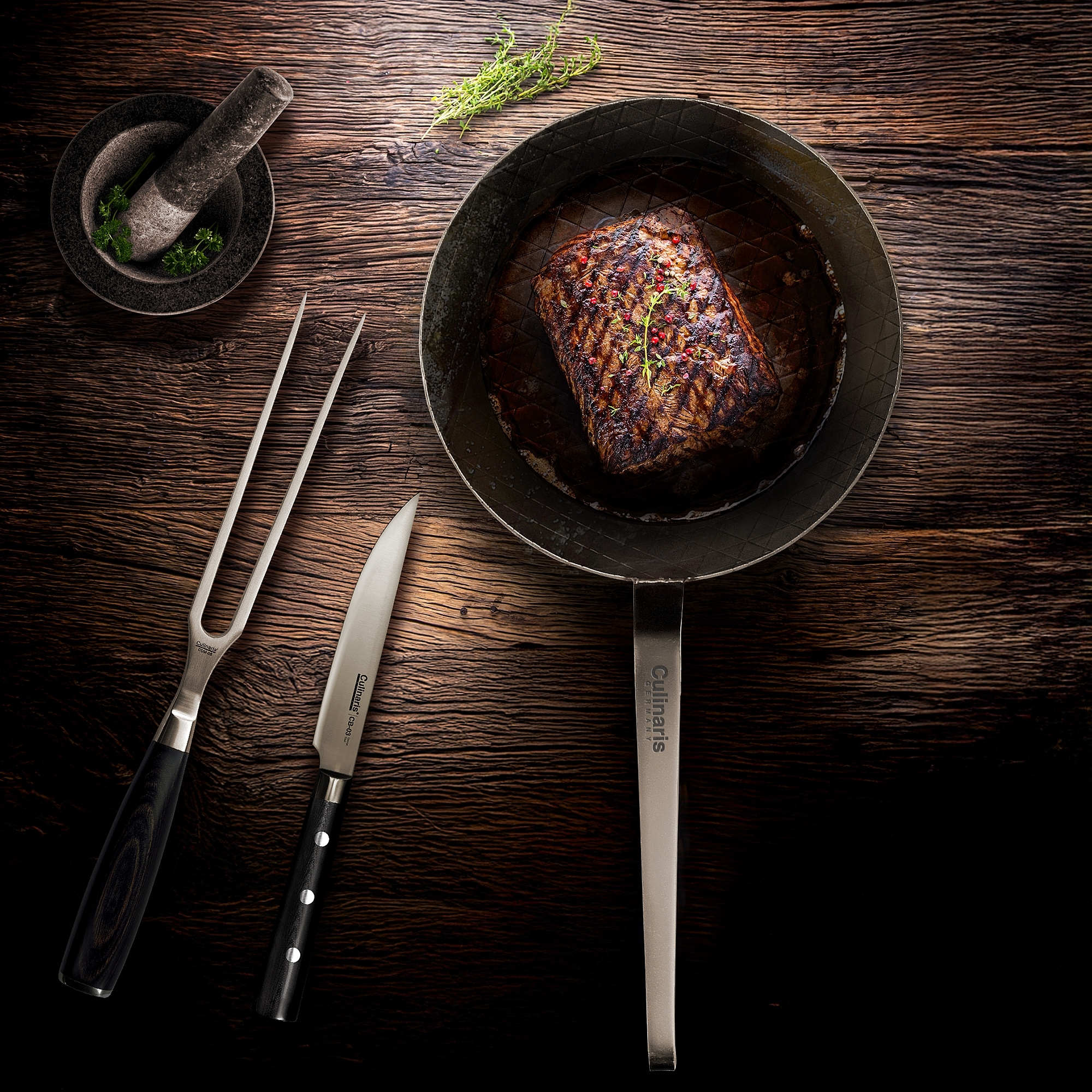 Steak Pan - Fierro Rustico - 28 cm - Seasoning | Culinaris