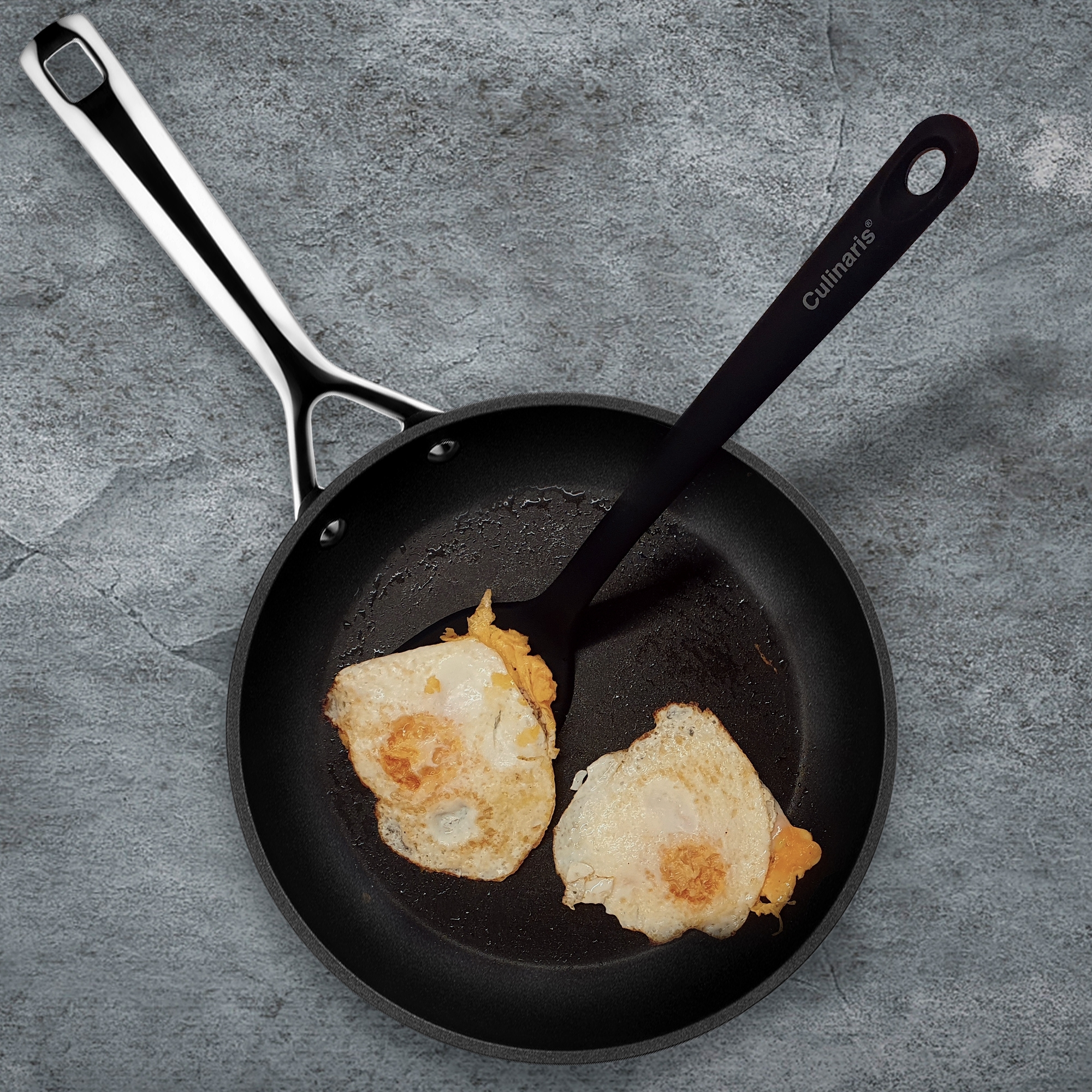 Slotted turner - silicone - black | Culinaris