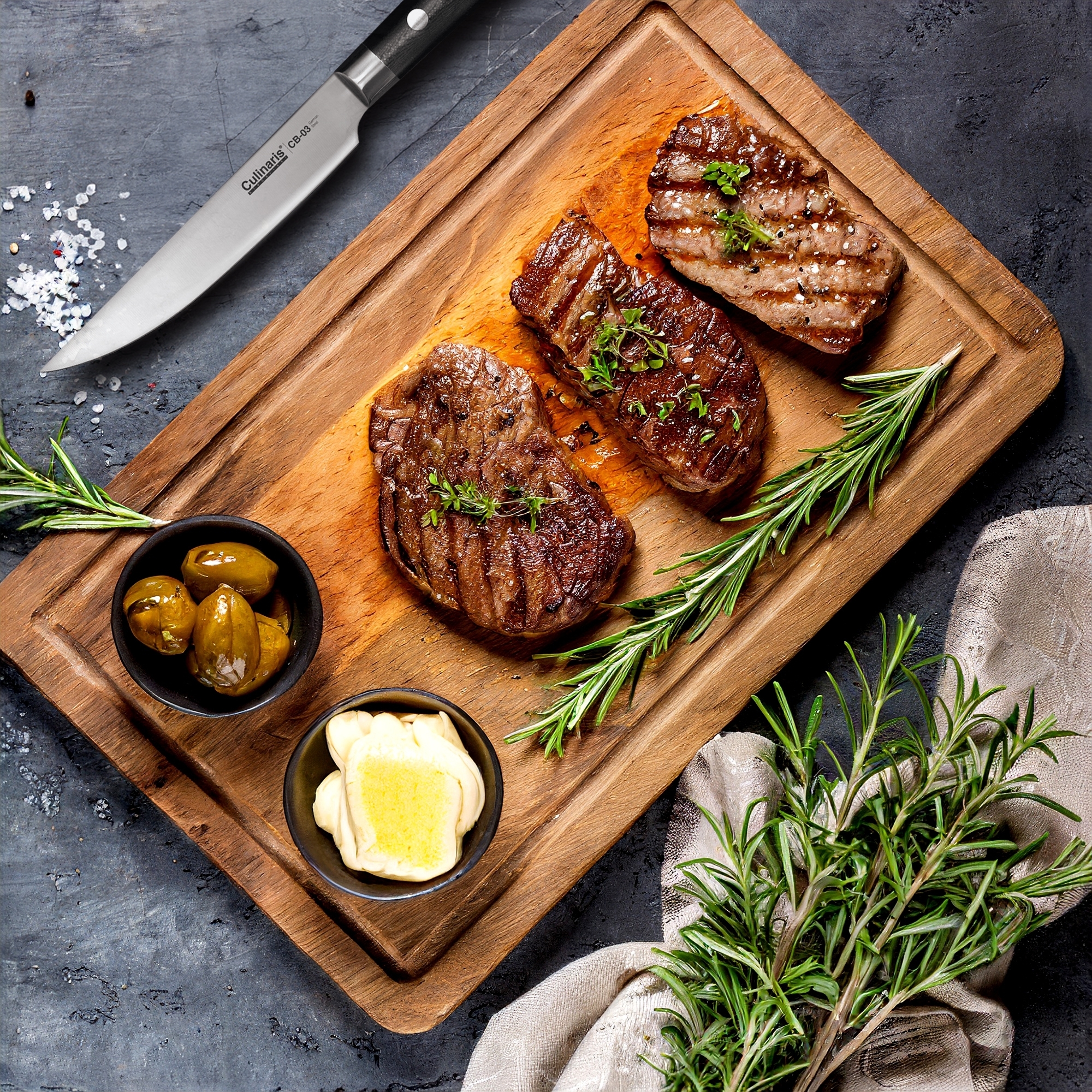 Steakmesser - Black Serie - 13,5 cm - CB-03 | Culinaris