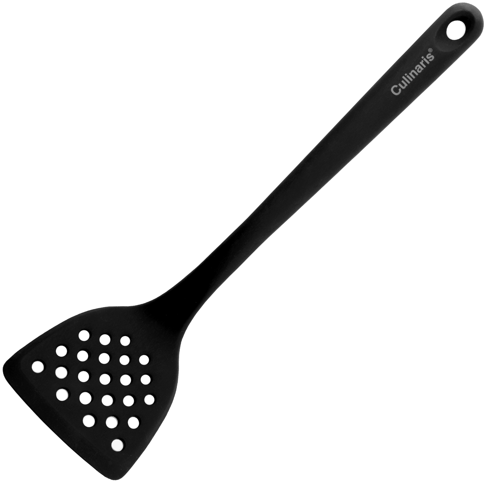 Perforated turner - silicone - black | Culinaris