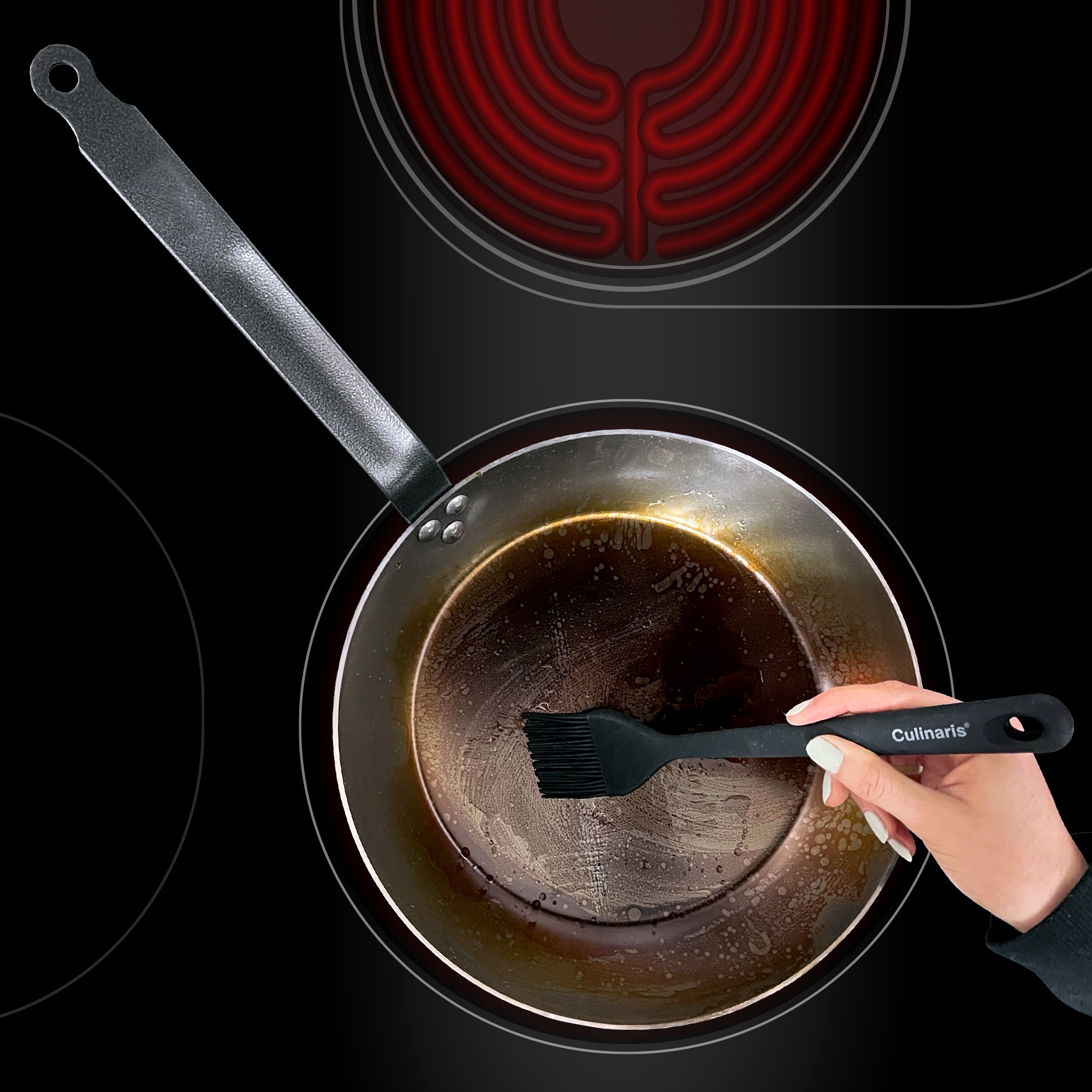 Baking brush S - silicone - black | Culinaris